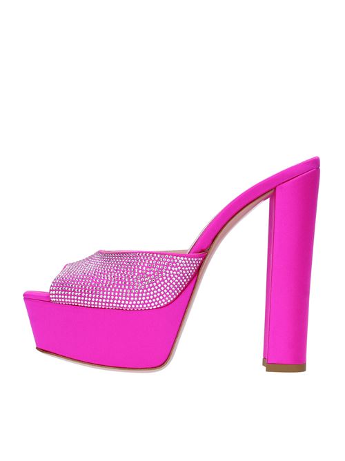 Mules modello JERY SATIN in raso e strass GEDEBE | JERY SATINFUXIA
